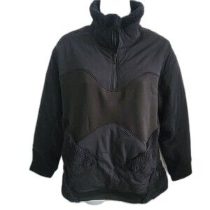 Lululemon Fleece Pullover Sweatshirt Size 6 Black